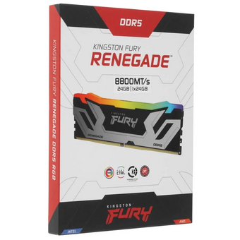  ОЗУ Kingston Fury Renegade Silver RGB (KF588CU42RSA-24) 24GB DDR5 8800 On-Die ECC CUDIMM CL42 