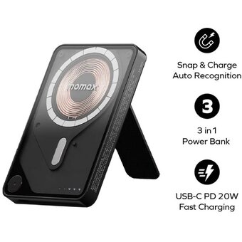  Портативное зарядное устройство Momax IP131HKD 1-Power X Pro Black 