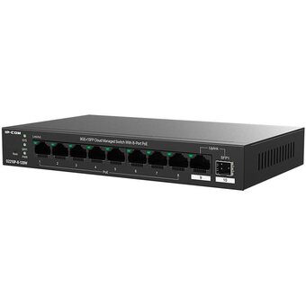  Коммутатор управляемый PoE IP-COM G2210P-8-120W 10 портов, 9x1Гбит/с, SFP 1x1Гбит/с, PoE 8x30Вт (до 110Вт) 