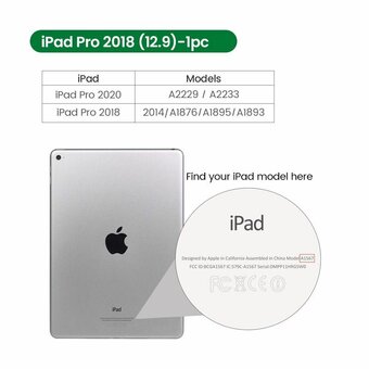  Защитное стекло UGREEN SP115 (60535) Tempered Glass Screen Protector for iPad Pro 12.9" Easy Install Kit Clear 