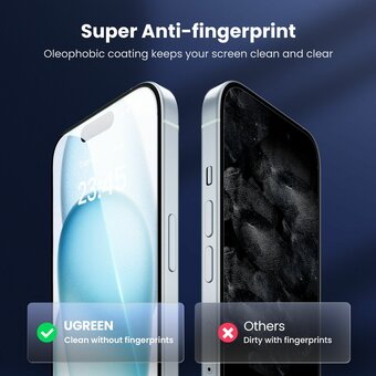  Защитное стекло UGREEN SP370 25589 HD Screen Tempered Protective Film iPhone15 Plus 6.7 inch 2pcs Transparent 