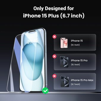  Защитное стекло UGREEN SP370 25589 HD Screen Tempered Protective Film iPhone15 Plus 6.7 inch 2pcs Transparent 