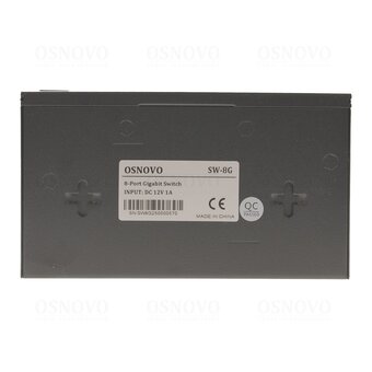  Коммутатор неуправляемый Osnovo SW-8G 8x1Гбит/с 