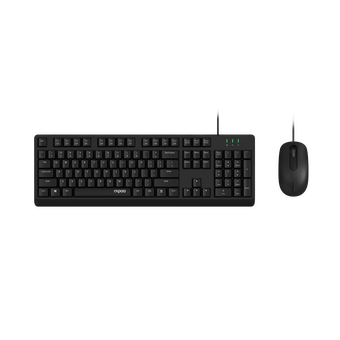  Комплект клавиатура и мышь RAPOO NX1500 Wired Optical Mouse & Keyboard Combo Black 