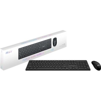  Клавиатура + мышь MSI Forge K200 W Combo MS-8ZA4 (S11-43RU304-Y92) клав черный мышь черный 