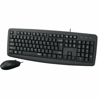  Комплект клавиатура и мышь RAPOO NX1600 Wired Optical Mouse & Keyboard Combo Black 