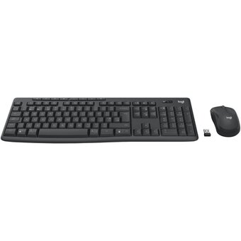  Комплект клавиатура + мышь Logitech MK370 Combo for Business (920-012077) клав черный мышь черный/черный USB беспроводная 