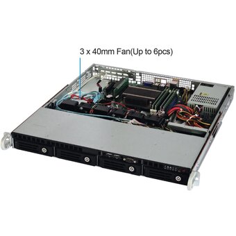  Корпус Ablecom CS-R11-55P 1U chassis, Mini-ITX, Micro-ATX, ATX MBs, 4 x 3.5'' hsb, 2 USB, 1 COM port (Front), FH expantion slot, 600W (1+1) 