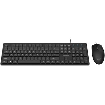  Комплект клавиатура и мышь проводной Philips SPT6264 (SPT6264B/60) чёрный 