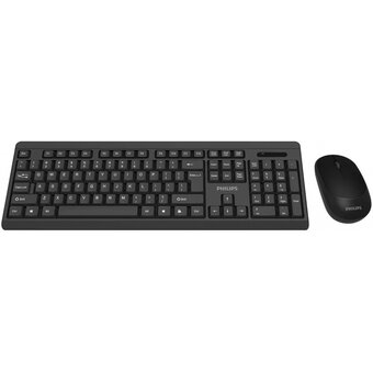  Комплект клавиатура и мышь беспроводной Philips SPT6324 (SPT6324B/60) черный 