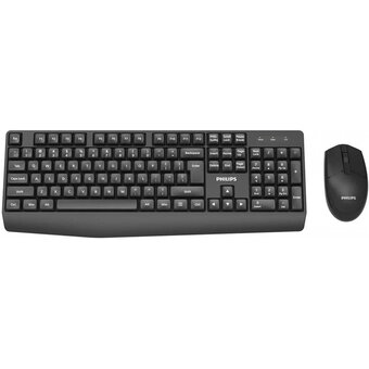  Комплект клавиатура и мышь беспроводной Philips SPT6337 (SPT6337B/60) черный 