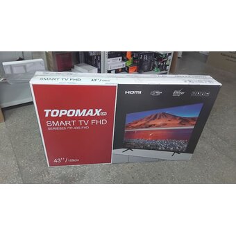  УЦ Телевизор TOPOMAX TM43FHSBK черный (После СЦ, замена линейки матрицы, полоса на дисплее, ПУ) 