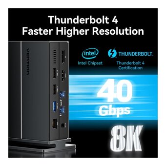  Мультифункциональная док-станция Vention TPFH0-EU USB Type C 14 в 1 с поддержкой Thunderbolt 4 