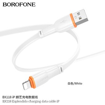  Дата-кабель BOROFONE BX118 Esplendido iP белый 
