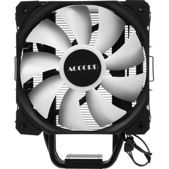  Кулер Accord ACC-4PS12, ARGB Soc-AM5/AM4/1200/1700/1851 черный 4-pin 37dB Al+Cu 180W 610gr brown box 