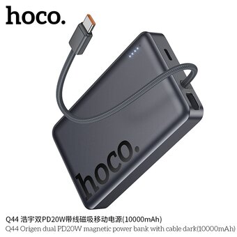  Аккумулятор внешний резервный HOCO Q44 Origen dual PD20W 10000mAh серый 
