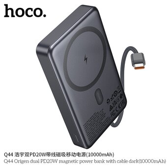  Аккумулятор внешний резервный HOCO Q44 Origen dual PD20W 10000mAh серый 