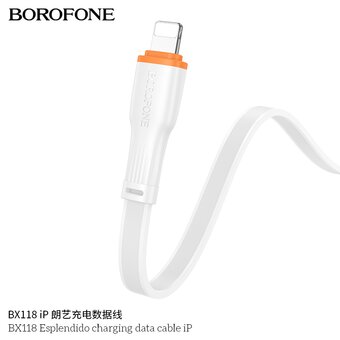  Дата-кабель BOROFONE BX118 Esplendido iP белый 
