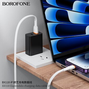 Дата-кабель BOROFONE BX118 Esplendido iP белый 