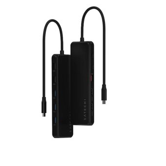  Док-станция Satechi 13-in-1 Triple Display Multiport Adapter (2xHDMI, DP, 6xUSB-A, Ethernet, 2xUSB-C, Audio) до 85 Вт, Черный ST-P3D13K 