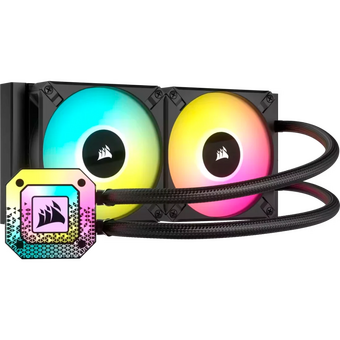 СВО Corsair iCUE H100i Elite Capellix XT (CW-9060068-WW) (240mm, Black, RGB/ Fans 2x120mm, 65.57CFM) 