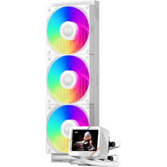  СВО PcCooler GT360 ARGB Display WH (310W, 360mm, LED temp., White, Fans 3x120mm, 99CFM, 41.5dBA, 3000RPM) 