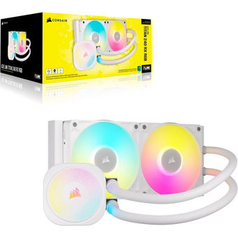  СВО Corsair iCUE Link Titan 240 RX RGB (CW-9061020-WW) (240mm, White, Fans 2x120mm, 73.5CFM, 36dBA) 