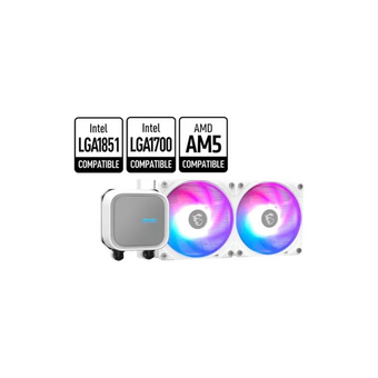  СВО MSI MAG CoreLiquid A13 240 White (306-7ZWCA21-L80) 2x ARGB Gen2 Fan, ARGB Gen2 Block, Color Box, LGA1700, 1851, AM5 