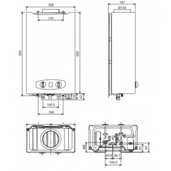  Газовая колонка Ferroli Verona 11 D (GCA1MB6) 