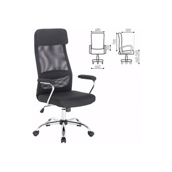  Кресло офисное BRABIX Flight EX-540 (531847) ткань, сетка, черное 