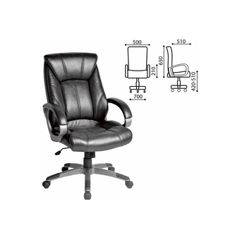  Кресло офисное BRABIX Maestro EX-506 (530877) экокожа, черное 