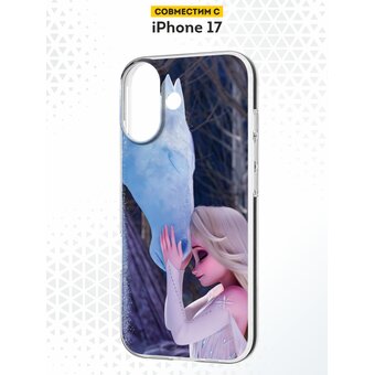  Силиконовый чехол DesignOnCase на iPhone 17, Холодное сердце 