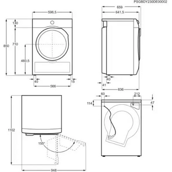  Сушильная машина Electrolux EW9D4854KE пан.англ белый 