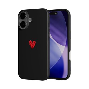  Силиконовый чехол DesignOnCase на iPhone 17, Алое сердце 