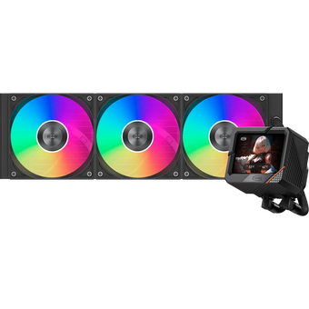  СВО PcCooler GT360 ARGB Display BK (310W, 360mm, LED temp., Black, Fans 3x120mm, 99CFM, 41.5dBA, 3000RPM) 