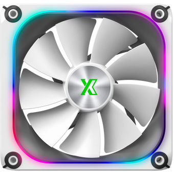  Вентилятор дополнительный XASTRA FZ120W ARGB single pack 120x120x28мм ( PWM, FDB, ARGB, Matrix screen, Daisy-chain соединение , 0-2000 rpm, white) 