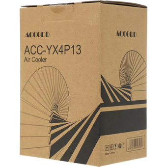  Кулер Accord ACC-YX4P13, ARGB Soc-AM5/AM4/1200/1700/1851 черный 4-pin 36.5dB Al+Cu 220W 740gr brown box 