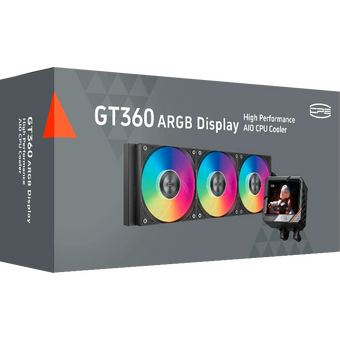  СВО PcCooler GT360 ARGB Display BK (310W, 360mm, LED temp., Black, Fans 3x120mm, 99CFM, 41.5dBA, 3000RPM) 