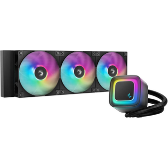  СВО Deepcool LE360 V2 ARGB (R-LE360-BKAMMC-G-2) Soc-AM5/AM4/1200/1700/1851 черный 4-pin 19-31.6dB Al 250W 1632gr Ret 