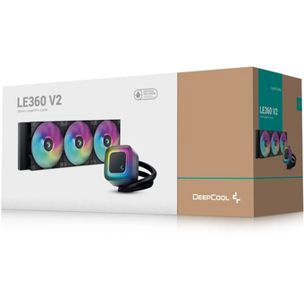  СВО Deepcool LE360 V2 ARGB (R-LE360-BKAMMC-G-2) Soc-AM5/AM4/1200/1700/1851 черный 4-pin 19-31.6dB Al 250W 1632gr Ret 