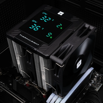  Кулер Thermalright Peerless Assassin 120 Digital Black LGA115X/1200/1700/1851AM4/AM5 (Dual Tower, 2x120mm PWM Fan, медное основание, 6 тепл. трубок) 