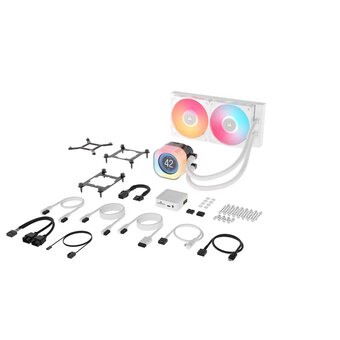  СВО Corsair iCUE Link Titan 240 RX LCD (CW-9061025-WW) (240mm, White, RGB/ Fans 2x120mm, 73.5CFM, 36dBA) 
