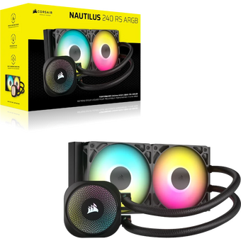  СВО Corsair Nautilus 240 ARGB (CW-9060092-WW) (240mm, Black, Fans 2x120mm, 74.37CFM, 34dBA, 2100RPM) 