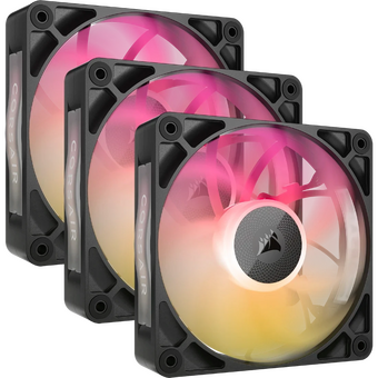  Кулер Corsair iCUE Link RX120 Max RGB (CO-9051034-WW) (120x120x30mm, 4-pin PWM, 71.3CFM, 29.5dBA, 2000RPM, Black, 3pcs) 