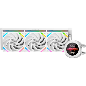  СВО SAMA Q60 (Q60-WHWANNO3-G) White (360mm, LED temp., ARGB/ Fans 3x120mm, 86CFM, 30dBA, 2600RPM) 