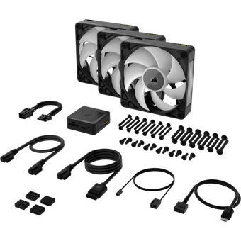  Кулер Corsair iCUE Link RX120 Max RGB (CO-9051034-WW) (120x120x30mm, 4-pin PWM, 71.3CFM, 29.5dBA, 2000RPM, Black, 3pcs) 