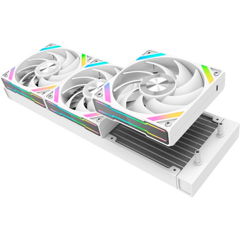  СВО SAMA Q60 (Q60-WHWANNO3-G) White (360mm, LED temp., ARGB/ Fans 3x120mm, 86CFM, 30dBA, 2600RPM) 