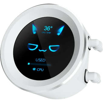  СВО SAMA Q60 (Q60-WHWANNO3-G) White (360mm, LED temp., ARGB/ Fans 3x120mm, 86CFM, 30dBA, 2600RPM) 