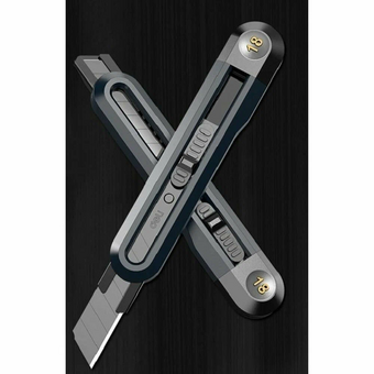  Нож технический Deli Home Series Gray (HT4018C) 18мм 