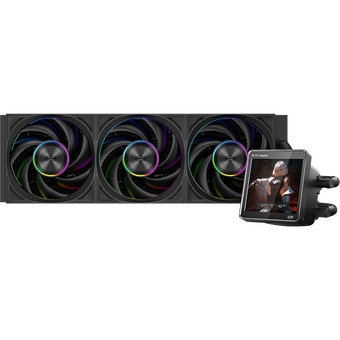  СВО PcCooler DT360 ARGB Display BK (300W, 360mm, LED temp., Black, Fans 3x120mm, 83.83CFM, 3000RPM/ Pump height) 